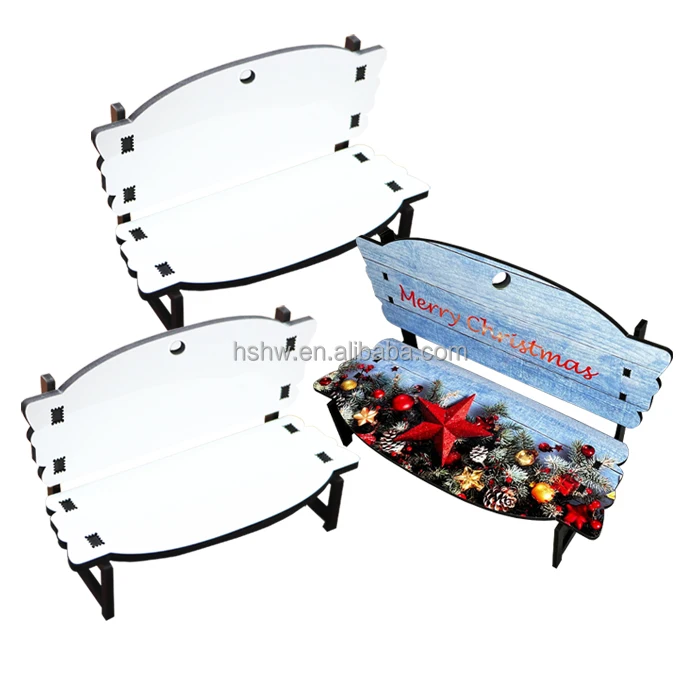 Wood Products DIY Photo Gift MDF White Printable Chair Home Deco For Memory Sublimation Ornament Blanks Bench