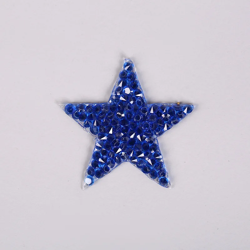 Fashion Hollow Star Patches Iron on Big Small Bling Silver Gold Star Crystal Sparkly Rhinestone Star Patches for Clothing Hat