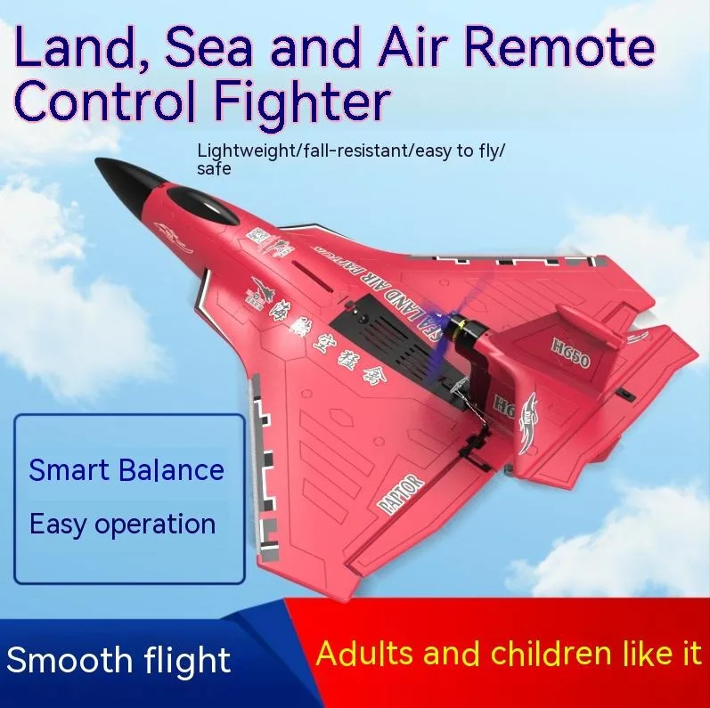 Raptor H650 3 In 1 6ch Rtf Sea Land Air Long Range Aerobatics Stunt Radio Control Rc Jet Plane Brushless Flying Toy