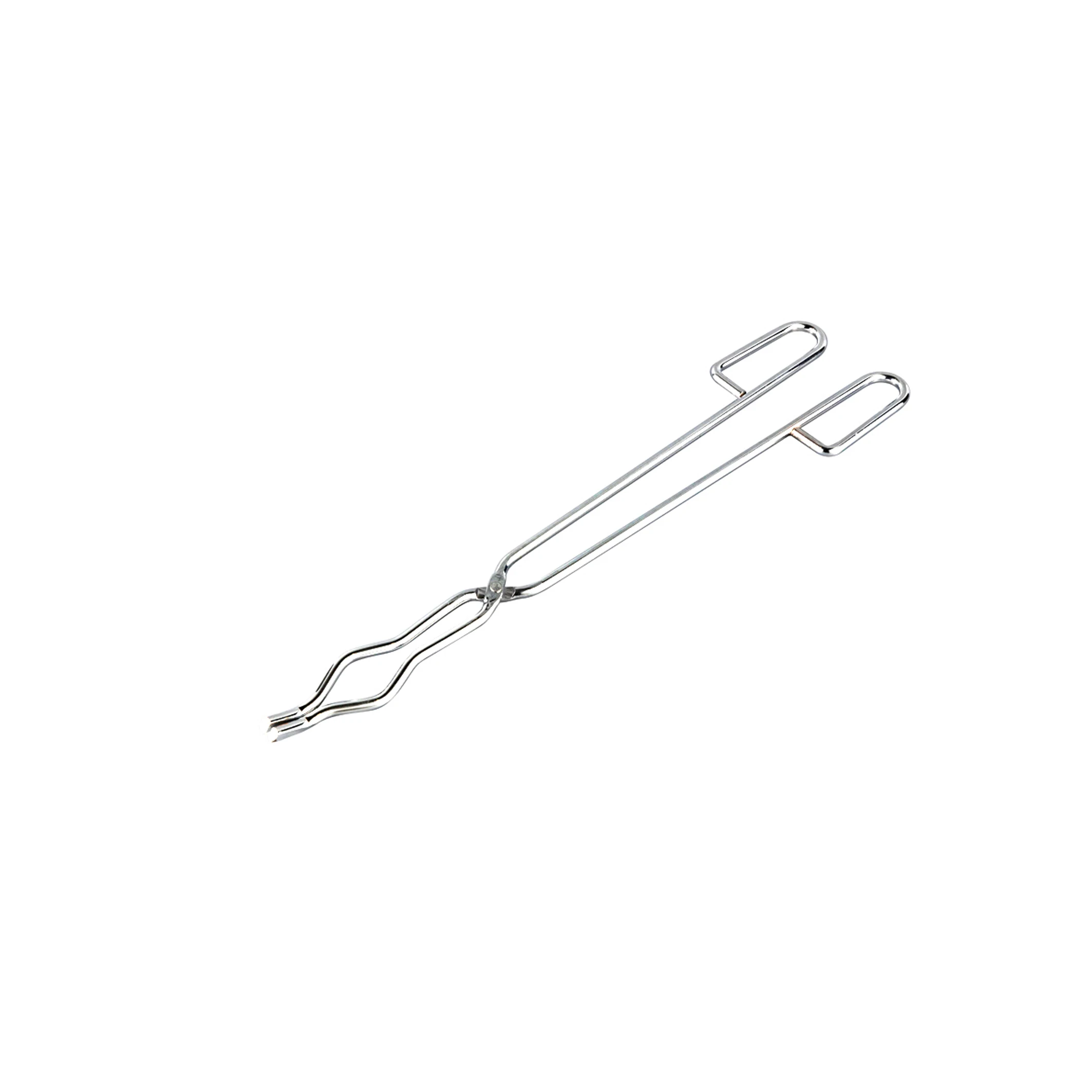 Good Quality Stainless Steel Crucible Tongs Flat Hinge Bowed Type Crucible Tongs