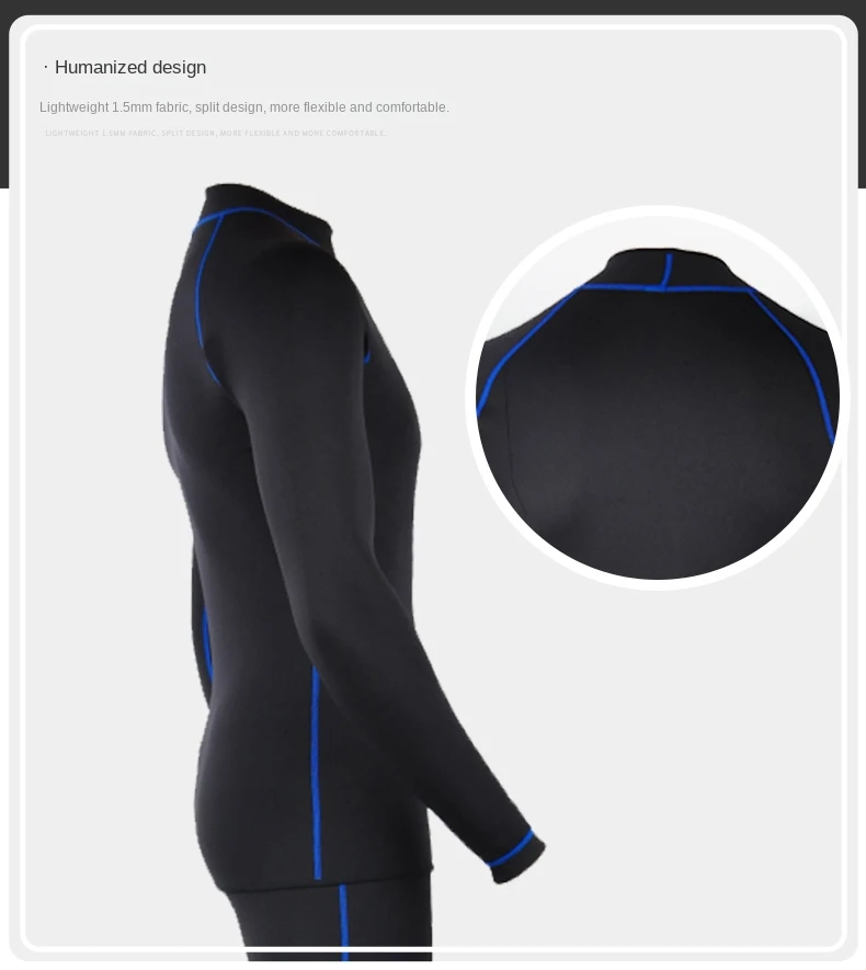 Custom Breathable Wetsuit Top And Pants Set 2mm Punched CR Neoprene Double-sided Nylon Men Split Wetsuit