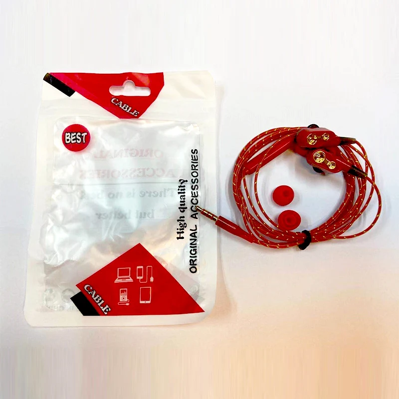 New Product Earbuds In-ear Wired Headphone OEM Headset With Mic 3.5mm 2020 Hot Selling Cheapest Dual Drive Stereo Earphone Wired