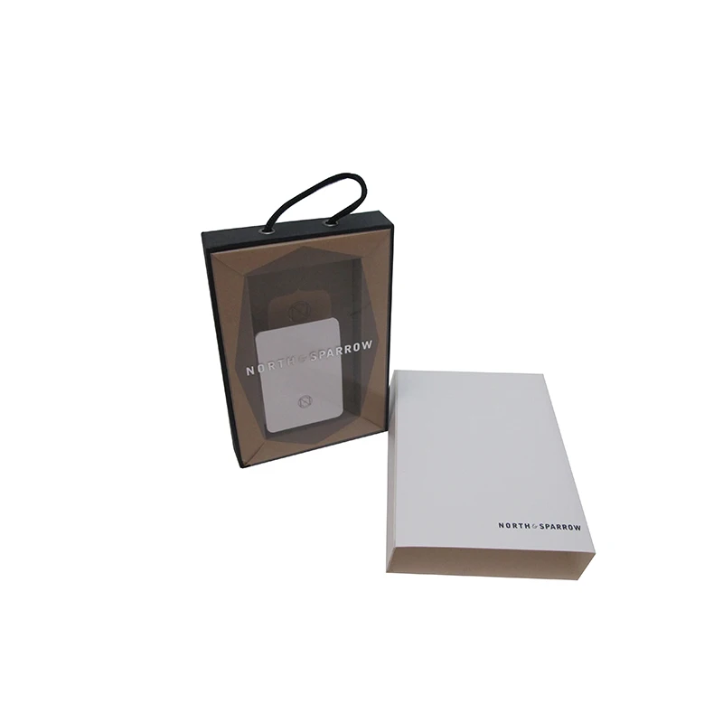 custom black cell phone case packaging with pvc window