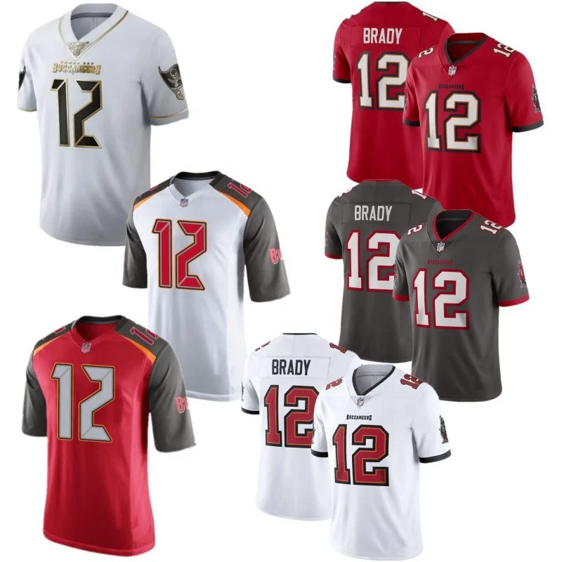 Buccaneers #12 Tom Brady CUSTOM AMERICAN FOOTBALL JERSEYS SUBLIMATION NFL JERSEYS