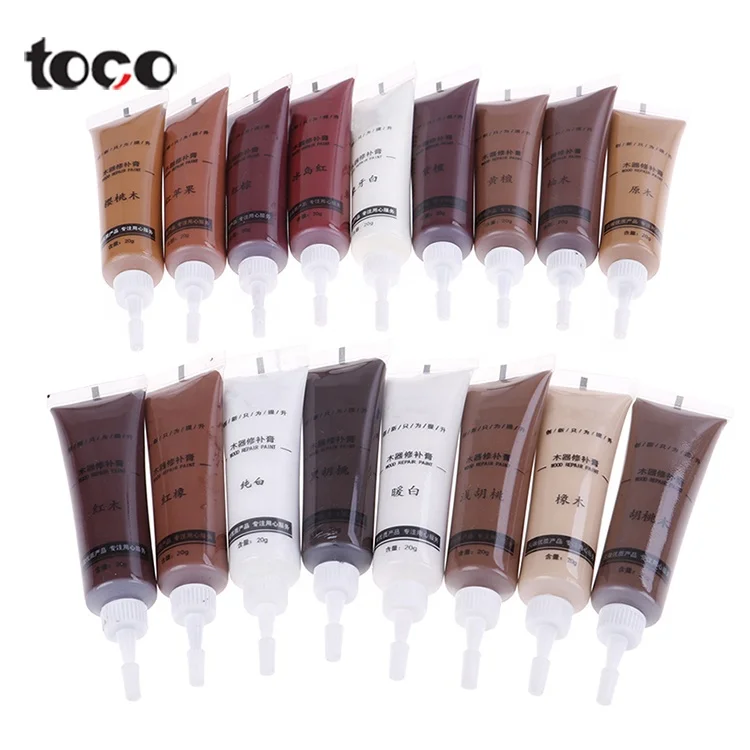 
TOCO Repair Woood Paint Vinyl Leather Kit Wood Glue Pothole Touch Up Refinish Paste 