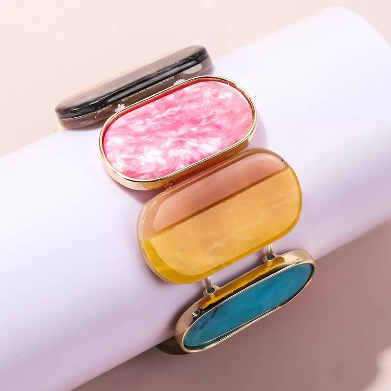 Amber Vintage Custom Design Fashion New Custom Design Resin Marble Bracelet Bangle Wristlet