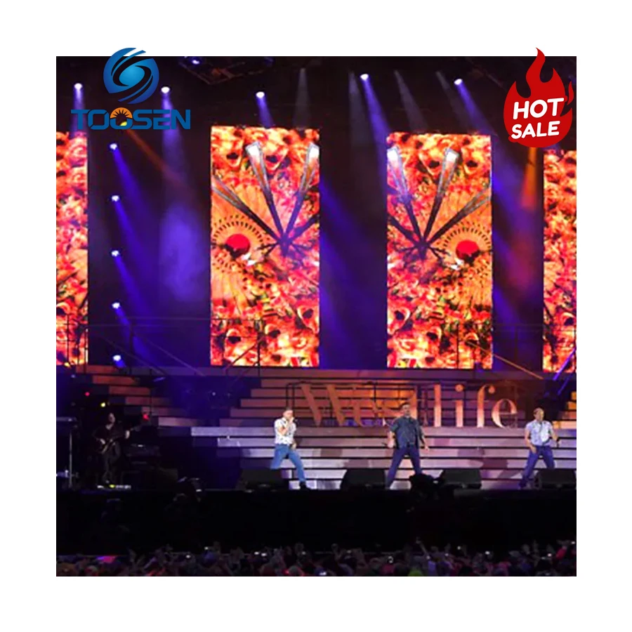 Toosen Factory Full Color3840Hz Led Video Wall Indoor Outdoor P2.6P2.9P3.9 Rental Events Church Stage Modular Led Display Screen