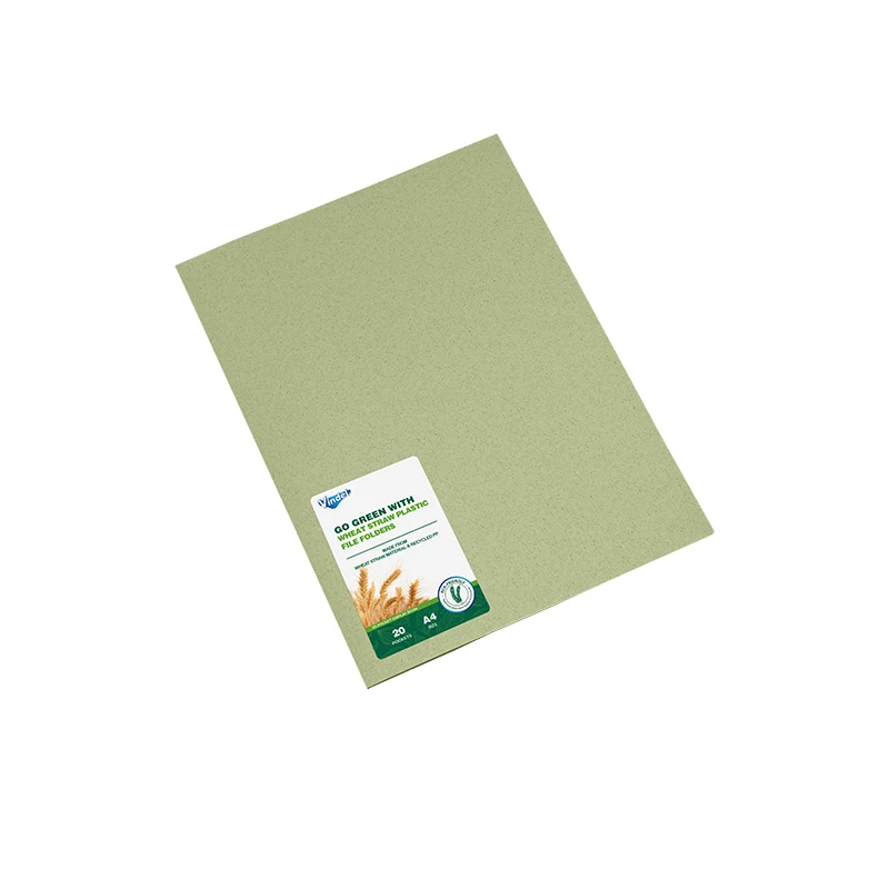Eco-friendly plastic clear document presentation folder a4/letter size 20 pockets transparent sheet protector display book