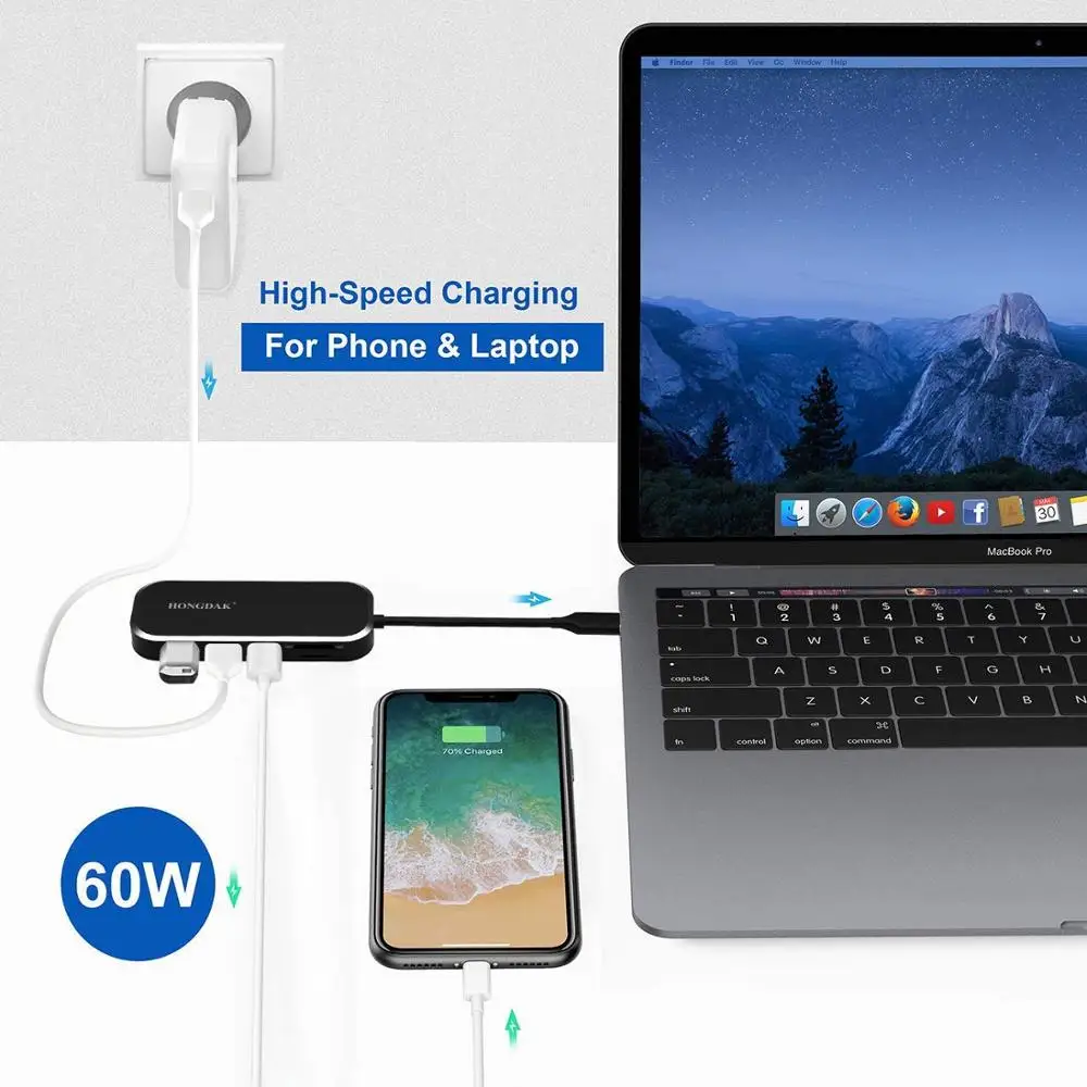 Высокая скорость Usbство Micro hub usb 3,0 Ethernet промышленный 50 порт Ugreen Usb концентратор 8 портов