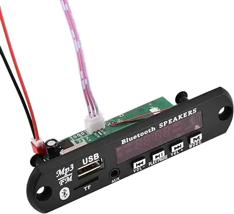 2*25W Amplifier Car Audio USB TF FM Radio Module Wireless BLE 5.0 MP3 WMA Decoder Board Support