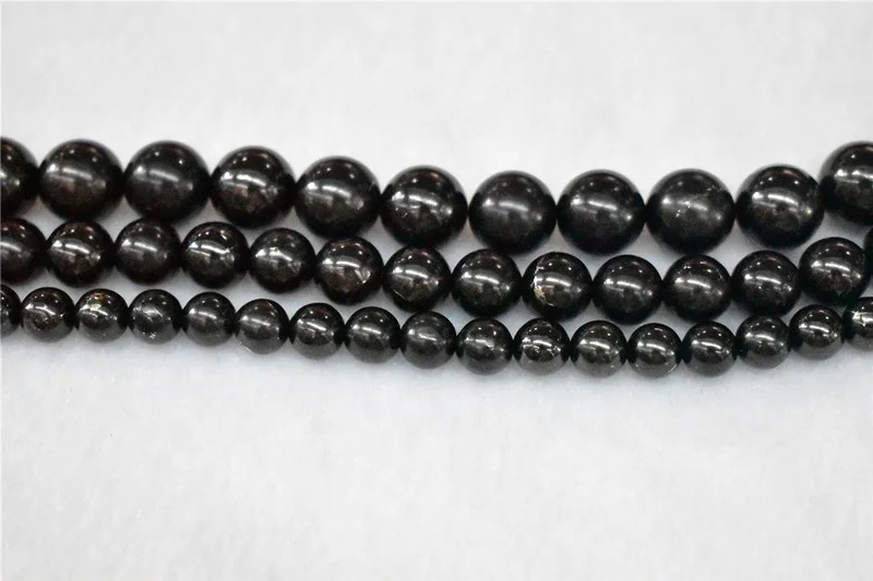 Wholesale A Grade Nature Smooth Gemstone  Russia Shungite Beads For Jewelry Making