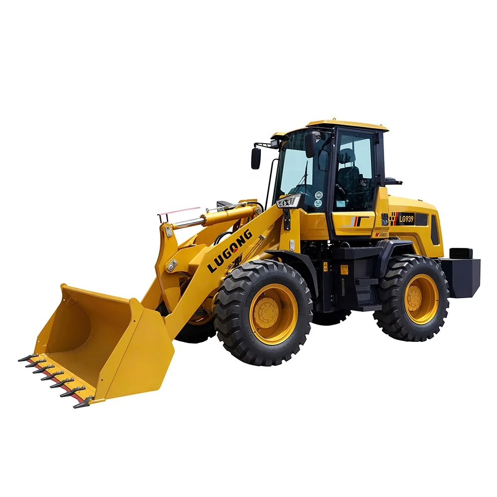 LUGONG LG939 mini wheel loader front end loader with ce certificate compact small wheel loader 1.6 Ton 2 ton 2.2t