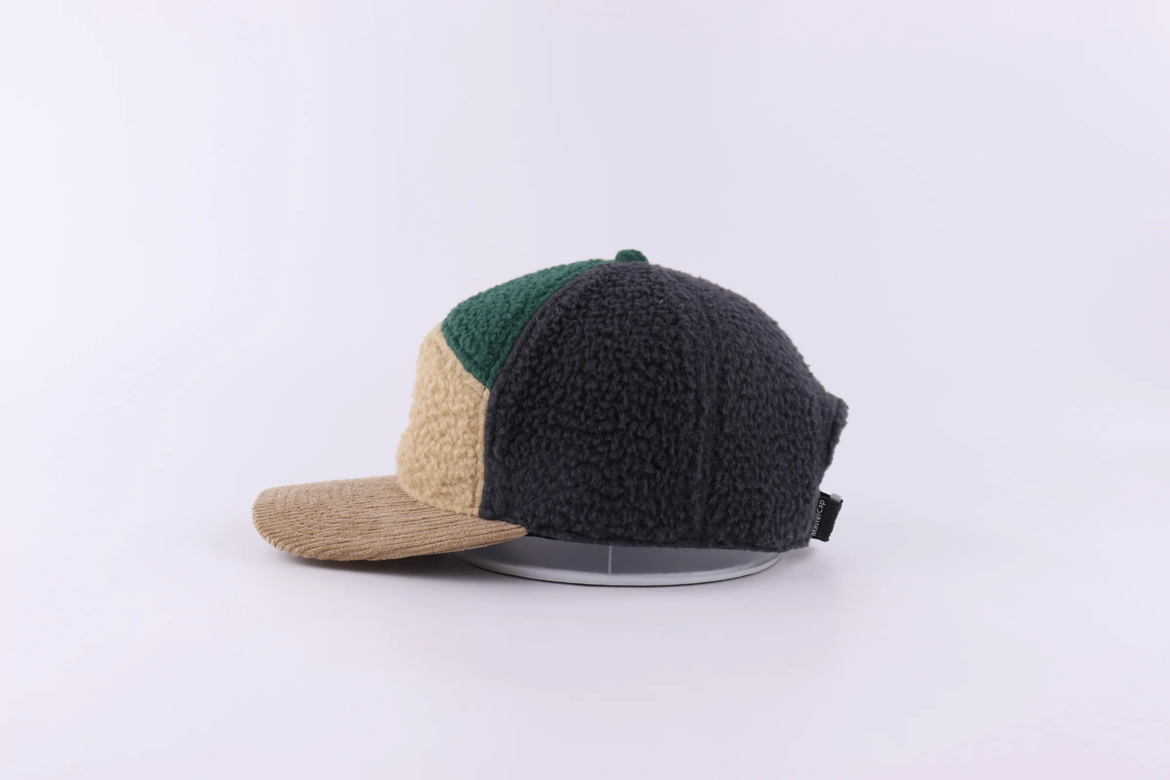 7 panel  slight curved brim  Custom High quality Earflap Cap Winter hat Warm hat flannel