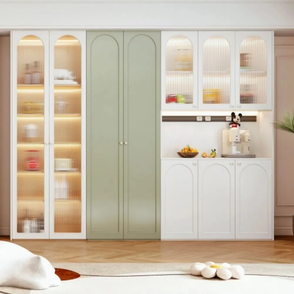 Custom Designs Sweet Modern Style Green Kids Room Boys Room Flush Door Bedroom Wardrobe