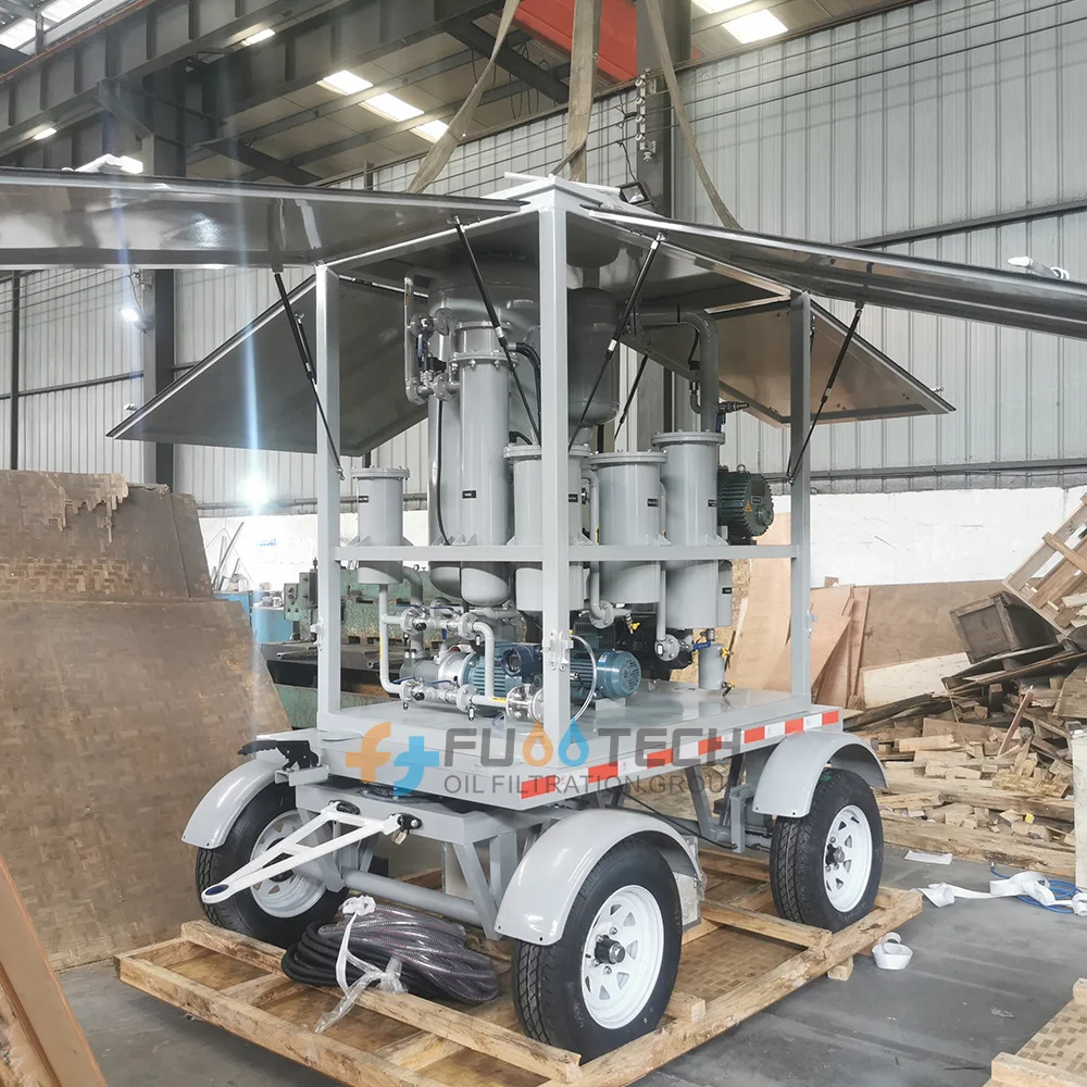 ZYD-100 6000L/H трансформаторный очиститель для утилизации масла изоляционная система фильтрации вакуумный с прицепом