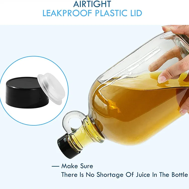 Wholesale 16oz beverage glass bottle empty amber  vodka glass beer bottle