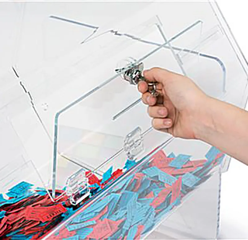 New Arrival Custom Unique Design Large Acrylic Raffle Lottery Drum With Rotatable Handle