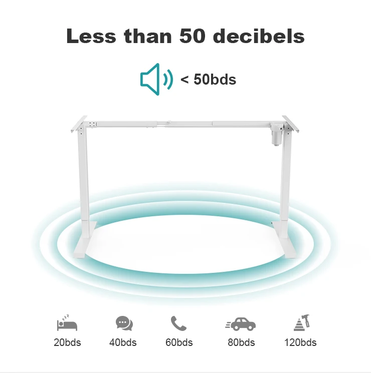 OEM customization electric height adjustable desk frame with 2 electric lifting column