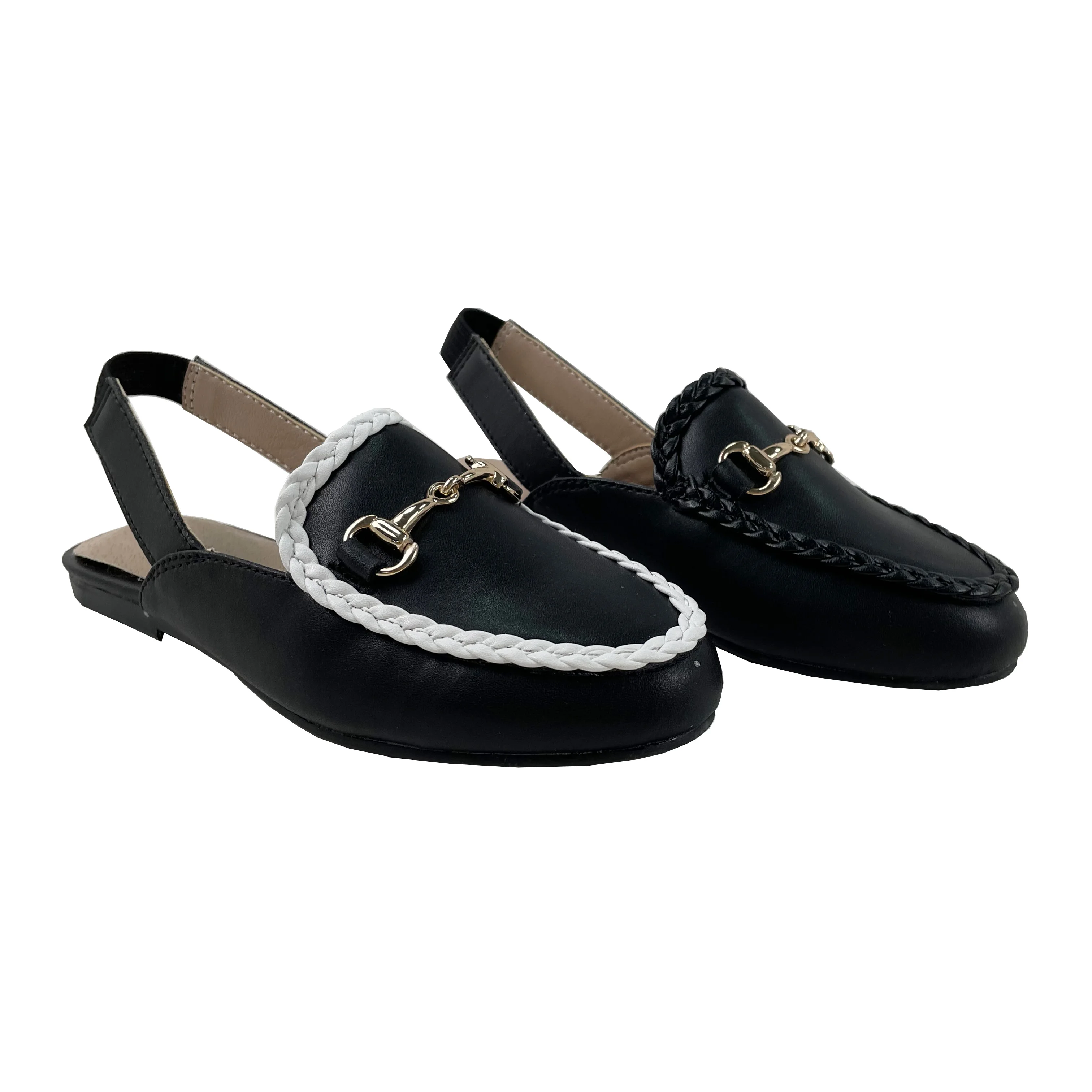 New kids loafer sandals genuine leather Sandals for children fashion slippers slingback
