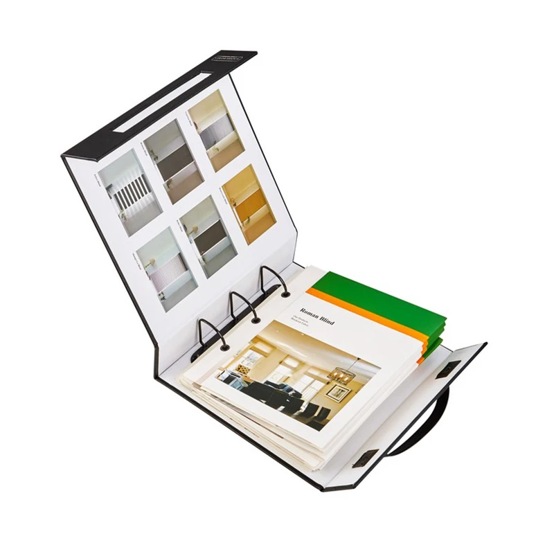 Portable Modern Design Cheap Paperback Book Printing Fabric Sample Textile Sample Book