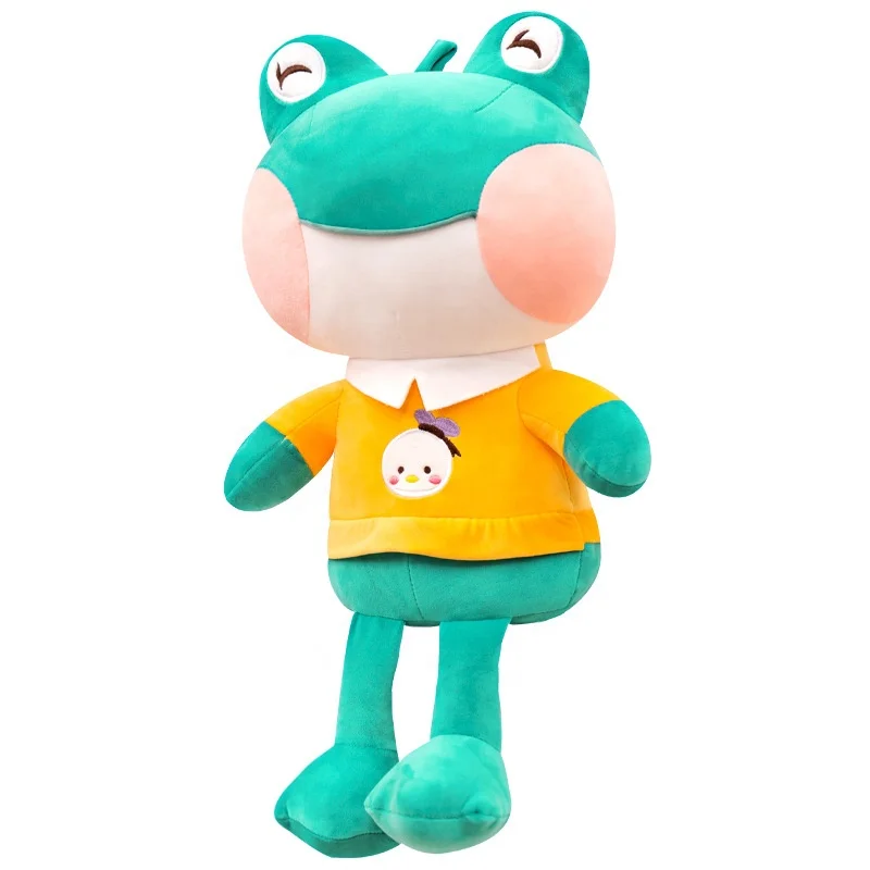 Frog doll wholesale children kids toys holiday gift frog plush animal custom