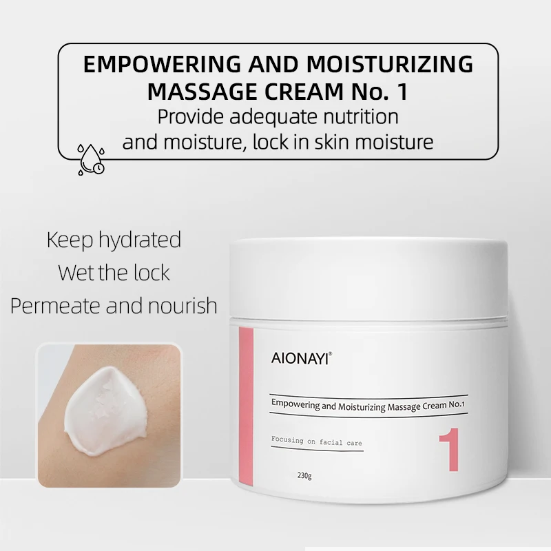 Private Label  spa Facial Empowerment Skin Moisturizing Massage Cream beauty cosmetics best face and body massage cream 230g OEM