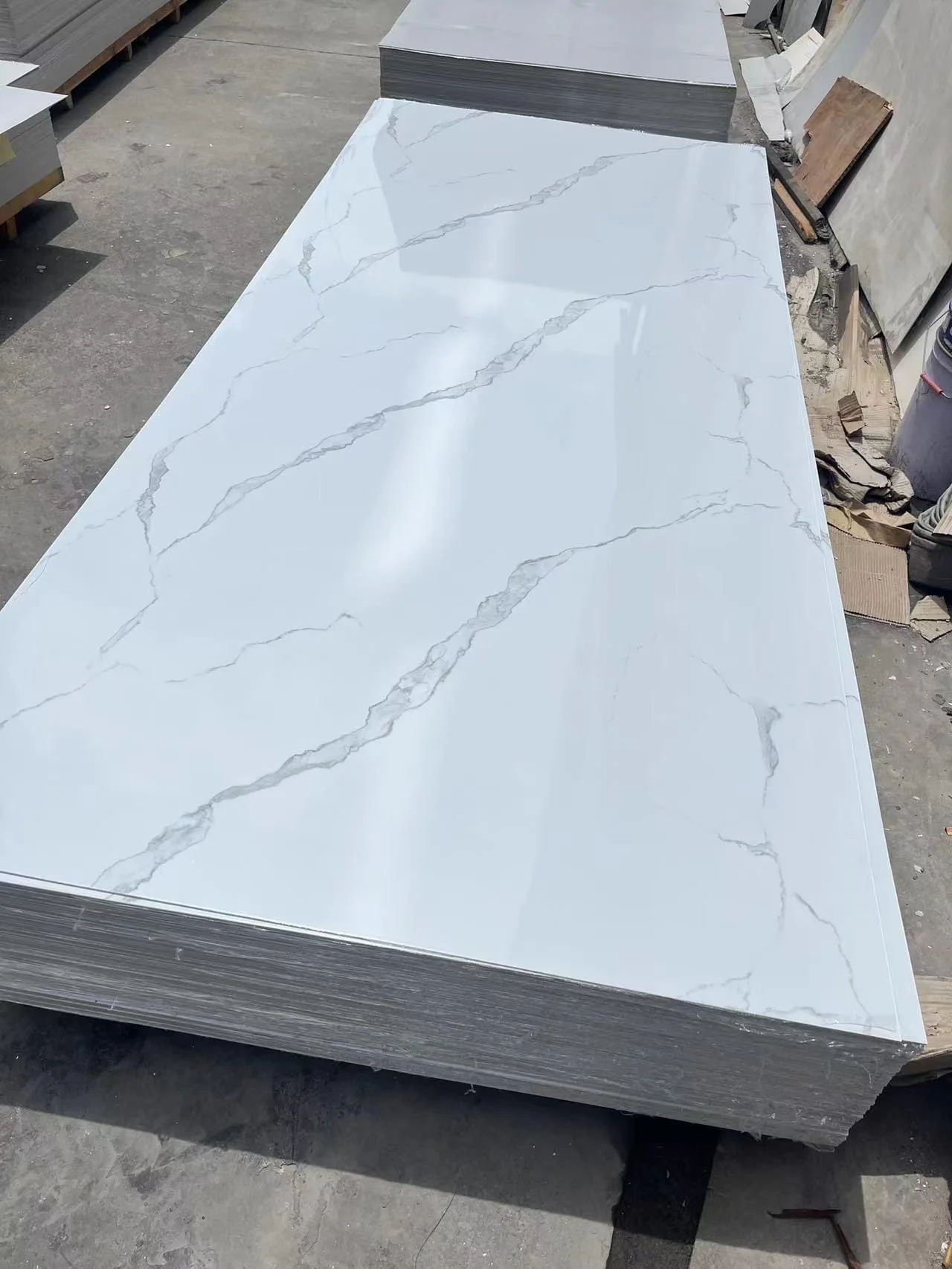 Wholesale Pakistan 4x8 UV Sheet High Glossy Waterproof Fire Proof PVC Marble Sheet