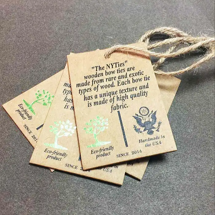 Экологически чистые крафт-бирки для одежды