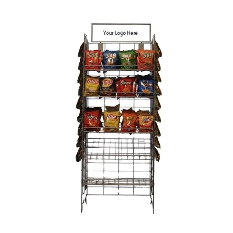 E-commerce hot selling Hot sales Potato Chip Rack w/ 5 Shelves and 48 Clips w/ 5 Shelves and 48 Clips