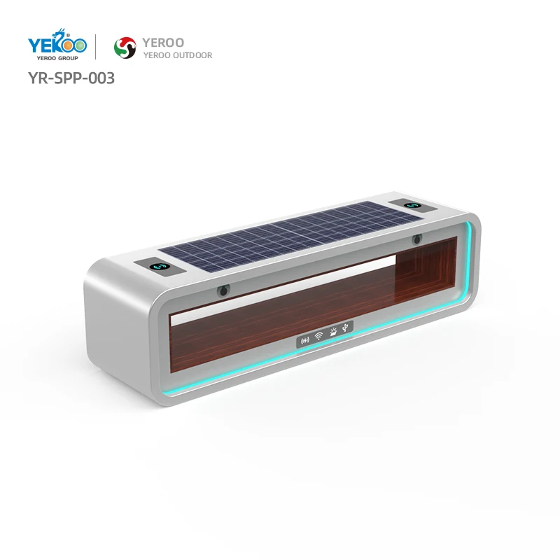 Bluetooth Music Display Smart WIFI Solar Mobile Charging Bench For Garden