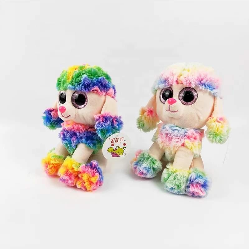 Big eyes plush dog doll for kids super soft cute poodle plush toys