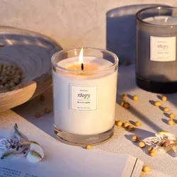 Ins Hot Sale Soy Candles Scented Luxury Private Label China Manufacturing Coffee Smokeless Scented Candle Wholesale