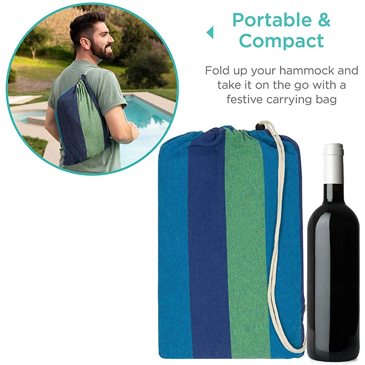 World Sourcing Cotton Camping Double Hammock