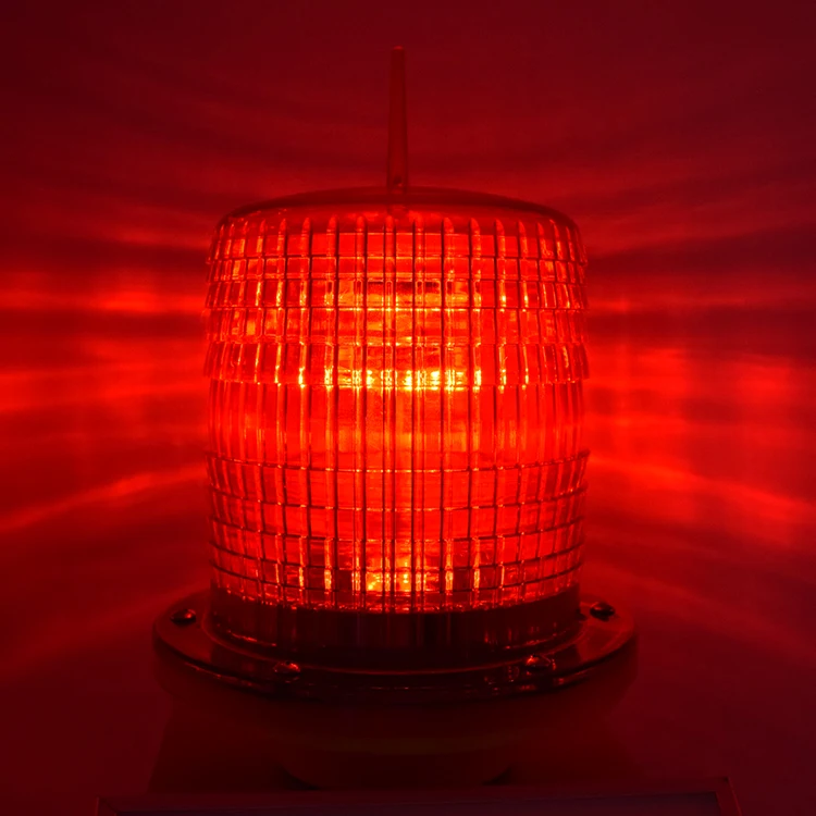 DK LED Solar Panel Building Aviation Blinking Warning Light Tower Marine Warning Light