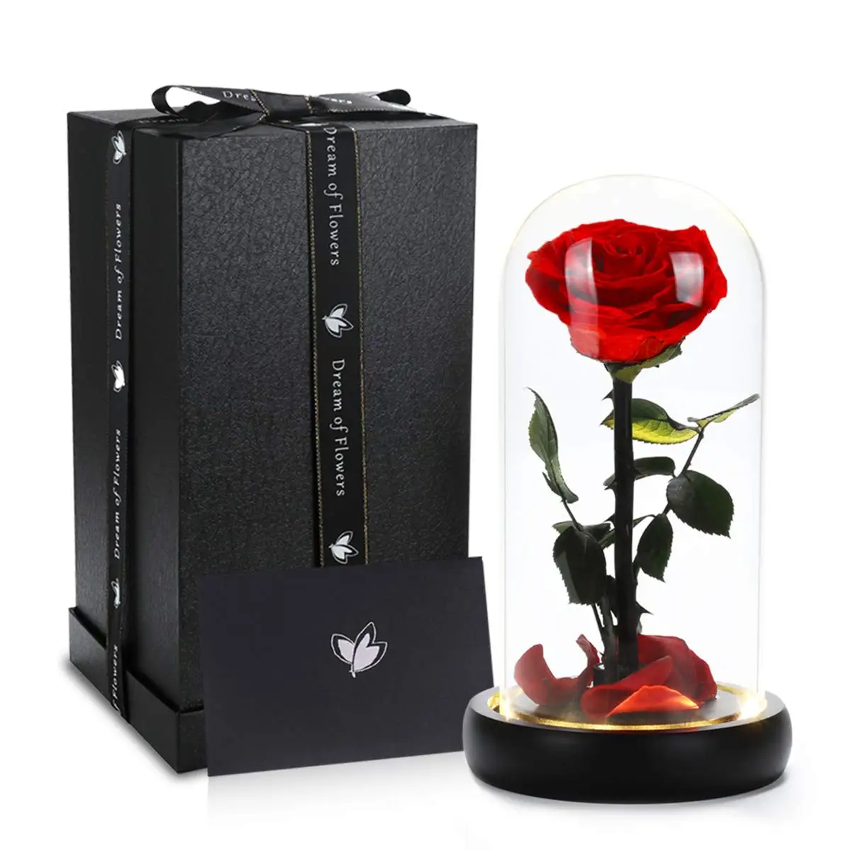 forever roses wholesale 7cm led enchanted galaxy rose eternal reasonable price preserved rose in dome glass