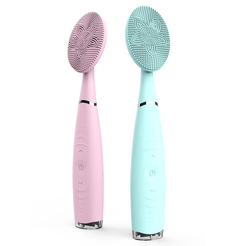 IPX6 Waterproof Facial Cleansing Brush Rechargeable Advanced Face Spa System for Exfoliating Deep Cleanser Pink Gift Blue OEM