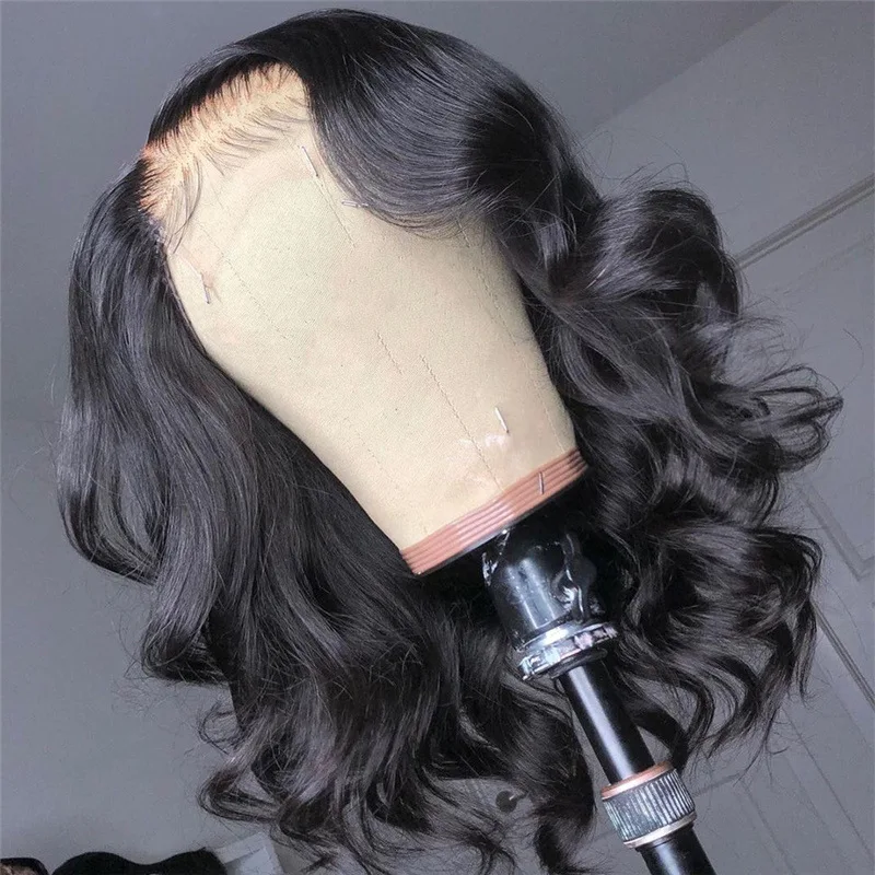 Medium length curly ripple synthetic hair wig headgear