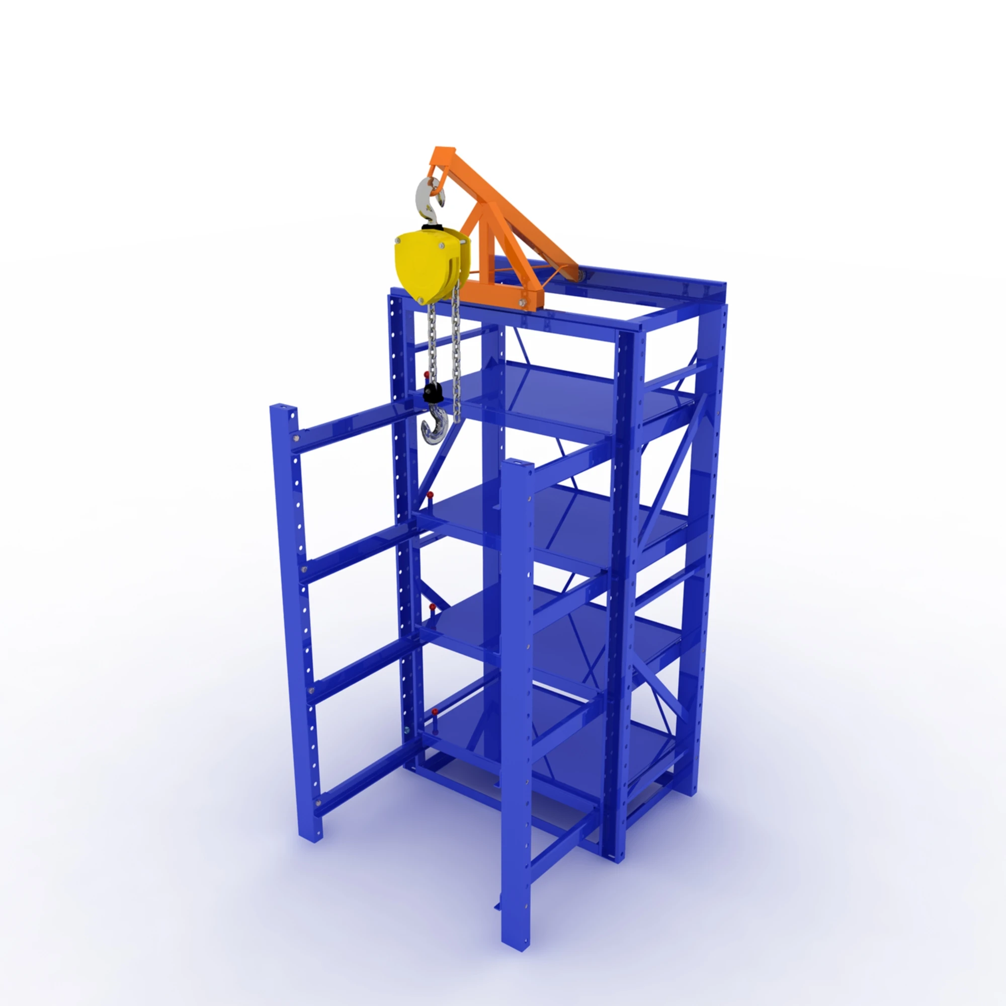 Customized Q235 Steel Long Span Shelving Rack for Factory Injection Mold Storage