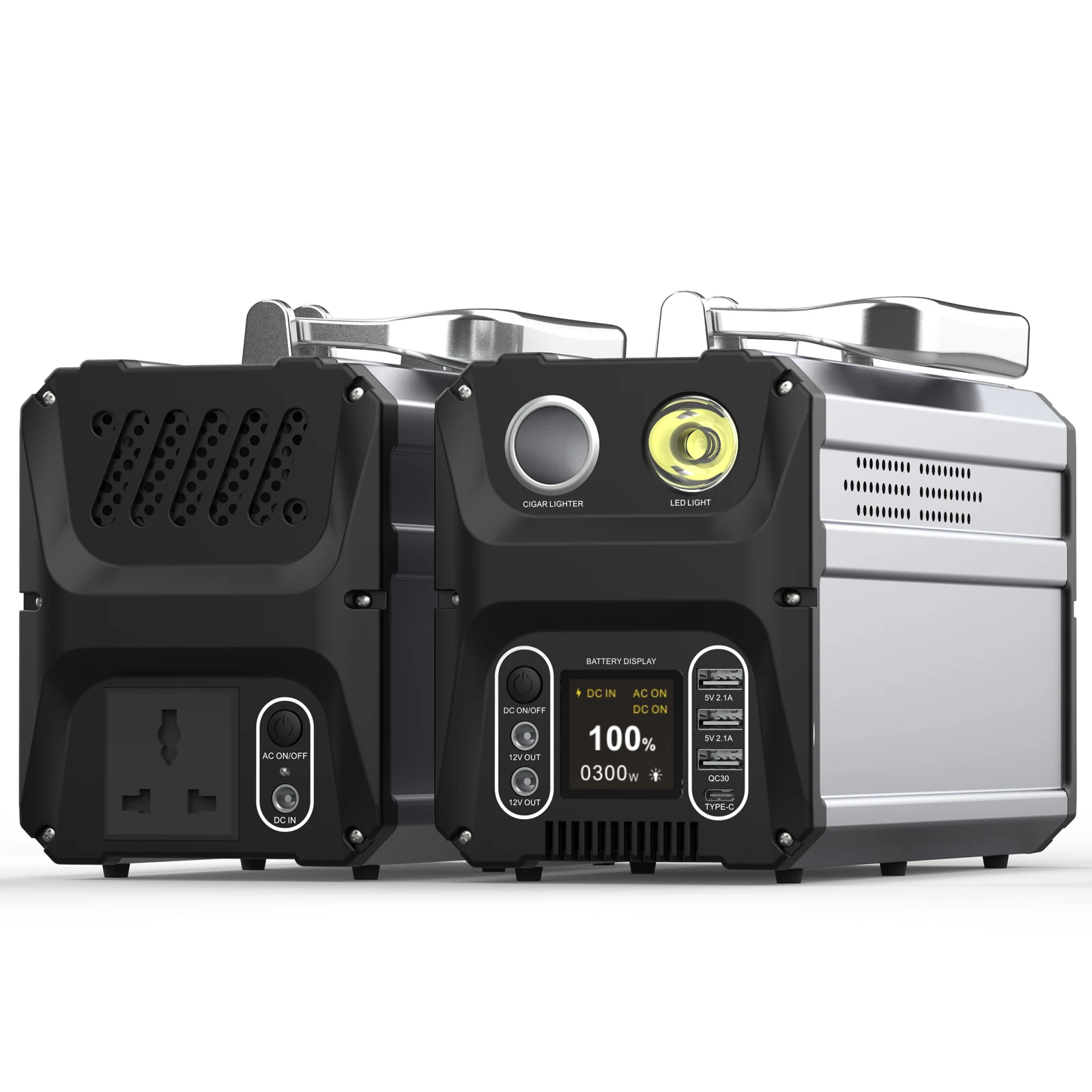 Power Bank 330WH 82500mAh Lithium Battery 300W 500W 110/220V AC DC Portable Power Station Output Solar Power System