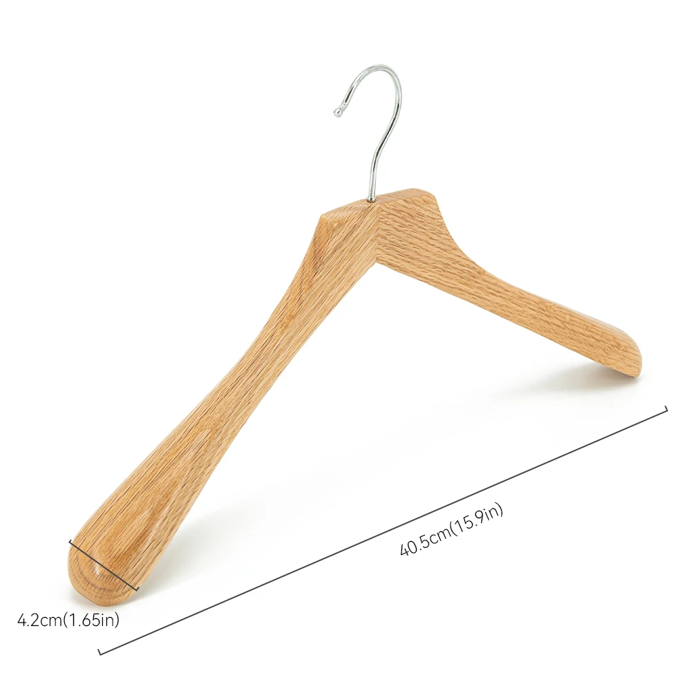 Chinese Supplier Glory Hanger Top Quality Deluxe Flat Natural Wooden Hanger for Clothes