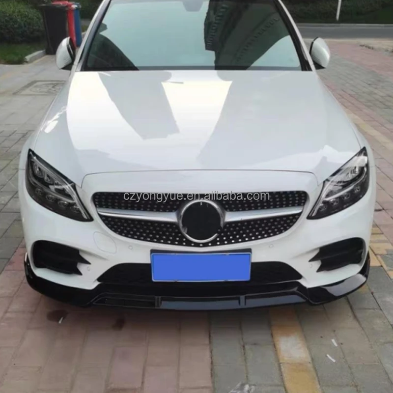 Front Spoiler Front Bumper Lip Front Lip for Mercedes BenZ C Class W205 2015-2018
