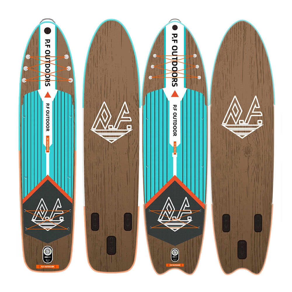 Water Sports New Design Wood Grain Stand Up Paddle Board Durable Wooden Sup Board for Surfing