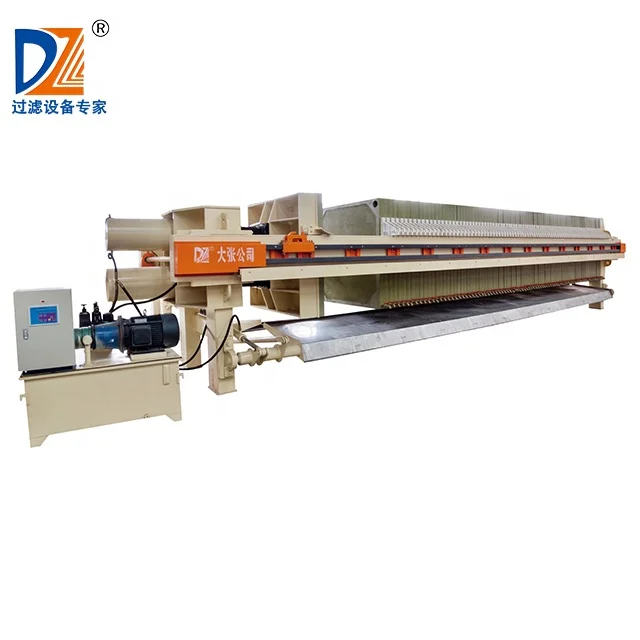 Shanghai Dazhang Hydraulic chamber filter press for Wine, Milk, Chemical, wastwater treatment Industry