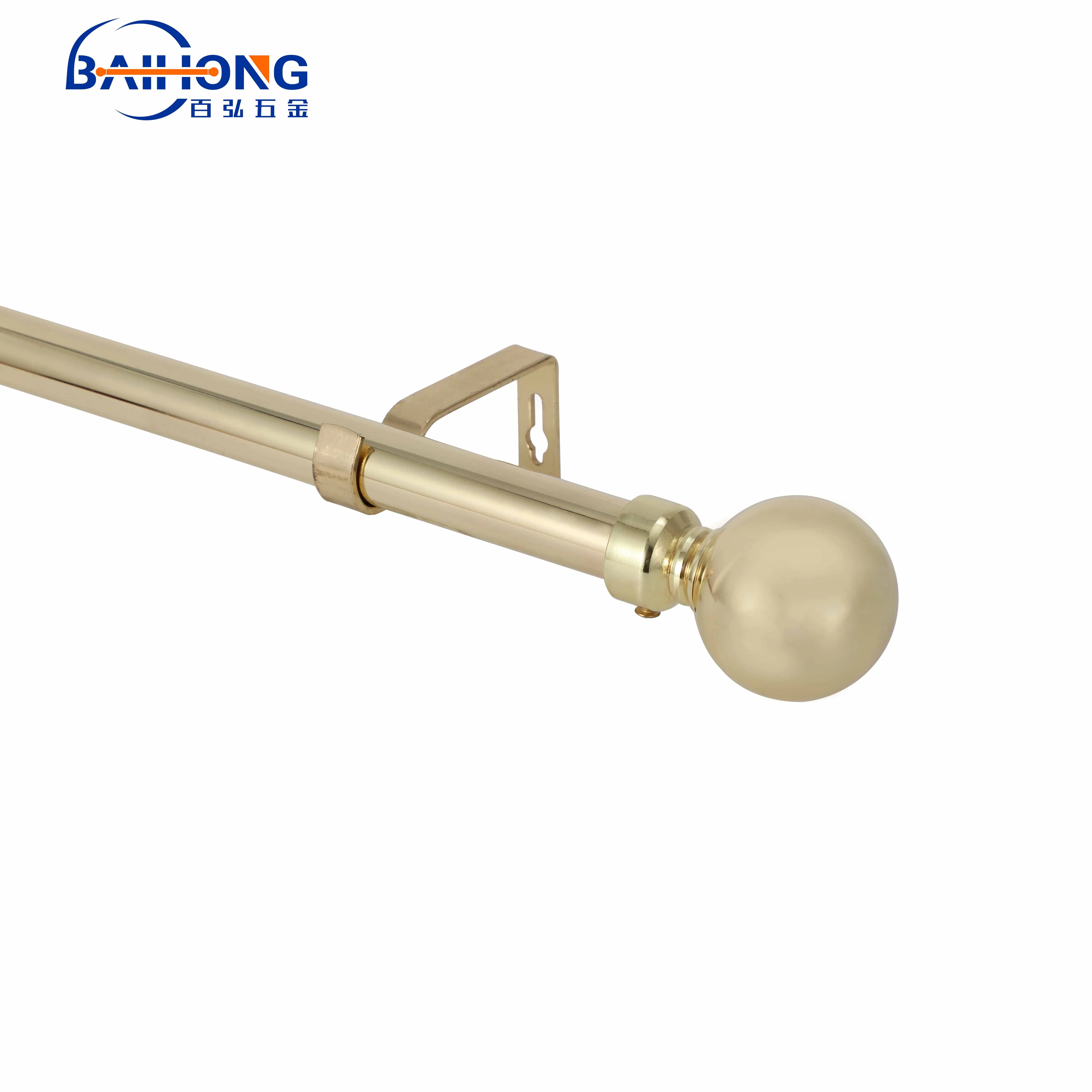 Classic Ball Finials Curtain Rod High-quality telescopic metal curtain rod paint ball bullets