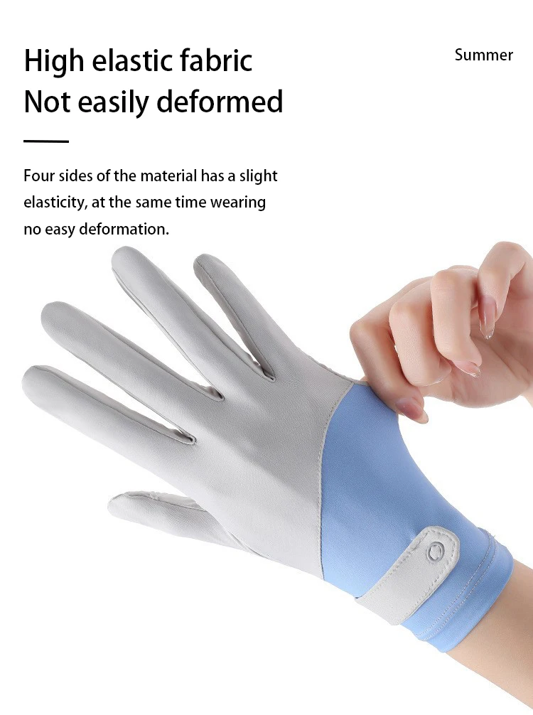 Перчатки женские солнцезащитные с защитой от УФ-лучей, шелковые Нескользящие митенки для вождения, летние