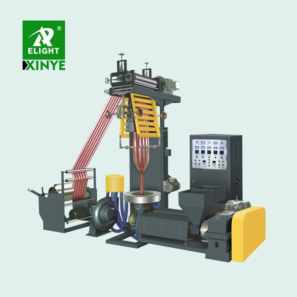 
SJ-45/FM600 hdpe ldpe double color plastic stripe film blowing machine 