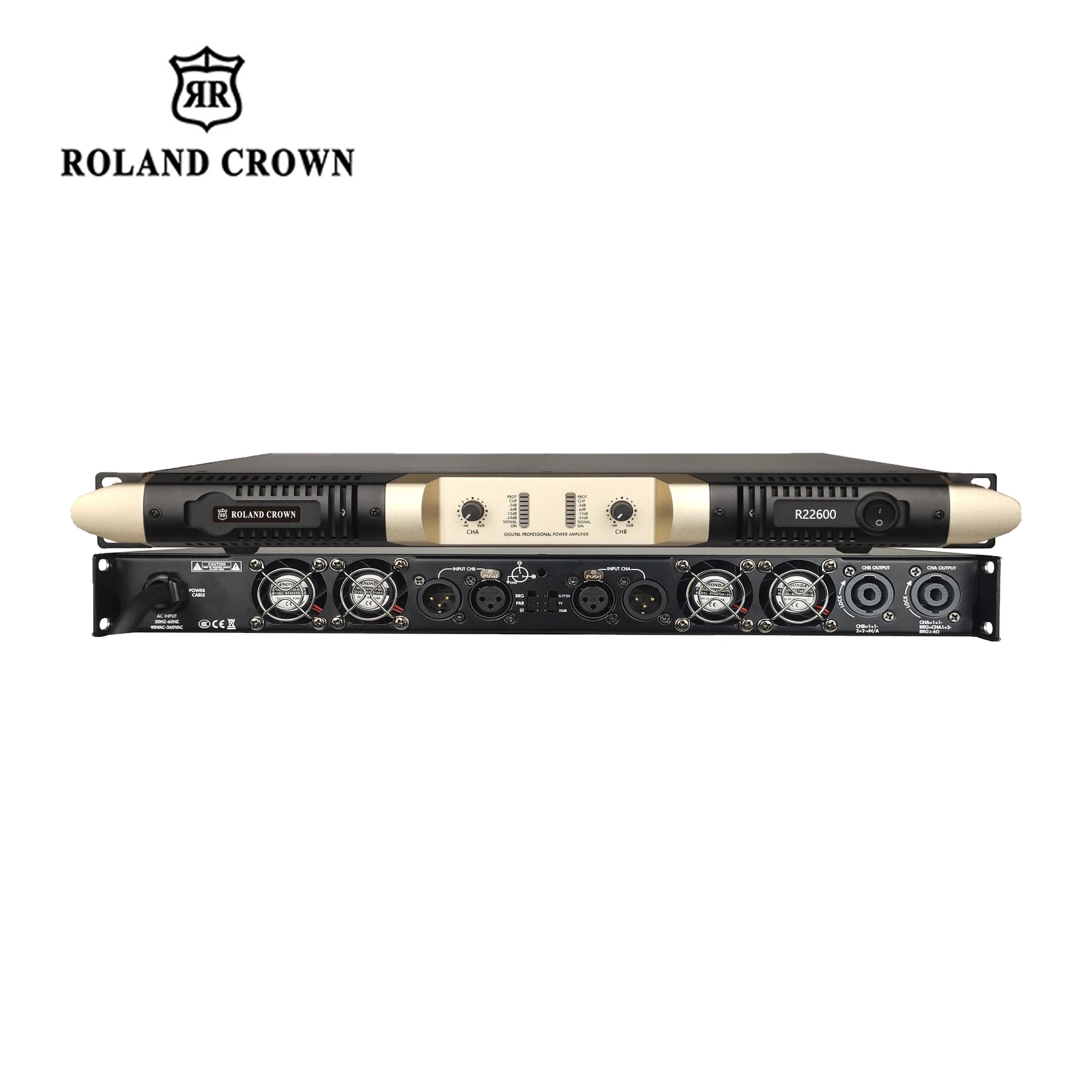 2-channel Class D 1u5200w subwoofer Performance Line Array Sound 2Ω stable stereo PFC digital professional power amplifier