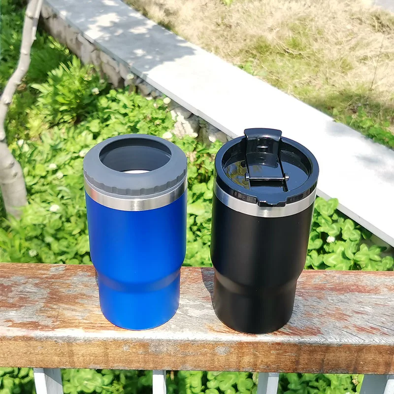 LEAPING Stainless Steel Triple Insulated Coozies 4 in 1 Can Cooler for 12 oz Skinny or Standard Can