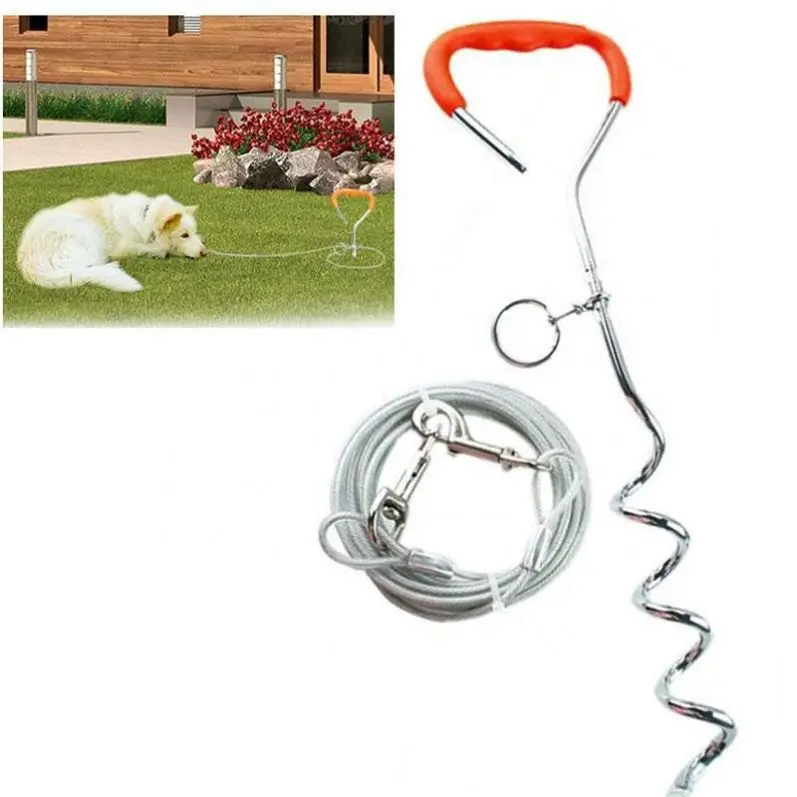 Chian Reflective Cable Steaks Ground And Tie-out Anchor Dog Tie Out Stake