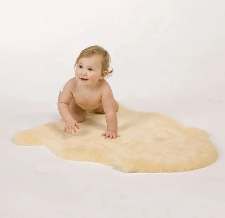 100% Natural Australian Sheepskin Fur Rug Thick Wool Carpet For Baby Hospital Medical